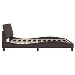 vidaXL Cadre de lit sans matelas marron foncé 180x200 cm tissu