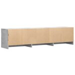 vidaXL Meuble TV avec LED 165x34x40 cm Gris Béton Bois d’ingénierie