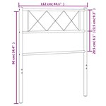 vidaXL Tête de lit métal blanc 100 cm
