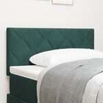 vidaXL Tête de lit Design Blocs de Diamant Vert Foncé 90 cm Velours
