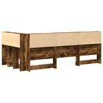 vidaXL Tête de lit de rangement Chêne fumé 100 cm Bois d'ingénierie
