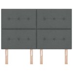 vidaXL Tête de Lit LED avec des lumières à LED Gris foncé 160 cm tissu