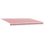vidaXL Store rétractable manuel avec LED rayé rouge et blanc 450x350 cm