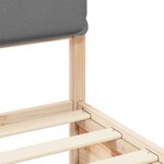 vidaXL Cadre de lit avec tête de lit rembourrée Gris clair