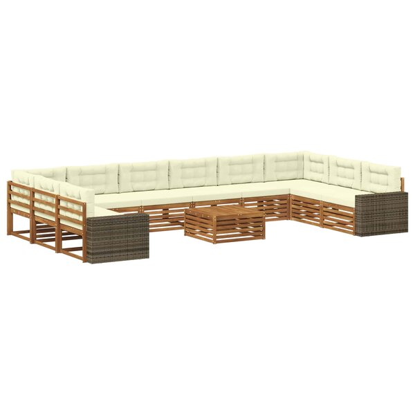 vidaXL Ensembles de canapés 11 pc Bois d'Acacia Massif