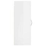 vidaXL Armoire murale blanc brillant 34 5x34x90 cm