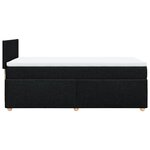 vidaXL Sommier à lattes de lit avec matelas Noir 90x190 cm Tissu