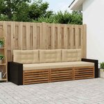 vidaXL Ensemble de canapés d'extérieur 3 Pièces Naturel et Beige