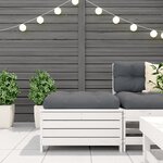 vidaXL Repose-pied de jardin blanc 62x63 5x32 cm bois de pin massif