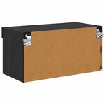 vidaXL Meuble TV Chêne noir 60 x 30 x 30 cm Bois d'ingénierie