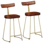 vidaXL Tabourets de bar lot de 2 49x43x88 cm bois de manguier massif