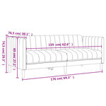 vidaXL Ensemble de canapés 2 Pièces marron foncé tissu