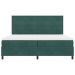 lit box spring vidaXL avec matelas et LED vert foncé 200x200 cm en velours