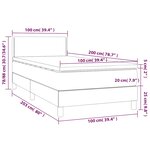 vidaXL Sommier à lattes de lit avec matelas Bleu foncé 100x200 cm