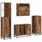 vidaXL Ensemble de mobilier de salle de bain 4 Pièces Bois ancien