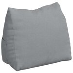 vidaXL Coussin de Dos Gris clair 60 x 20 x 50 cm tissu