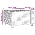 vidaXL Table basse Marron 60 x 60 x 38 cm Bois de teck massif