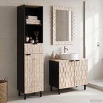 vidaXL Ensembles de salle de bain 3 Pièces Finition Lavage Blanc