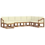 vidaXL Ensemble de canapés d'extérieur 8 pc Naturel et Crème