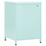vidaXL Tables de chevet 2 Pièces Vert menthe 35x35x51 cm Acier