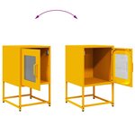 vidaXL Table de chevet jaune moutarde 36x39x60 5 cm