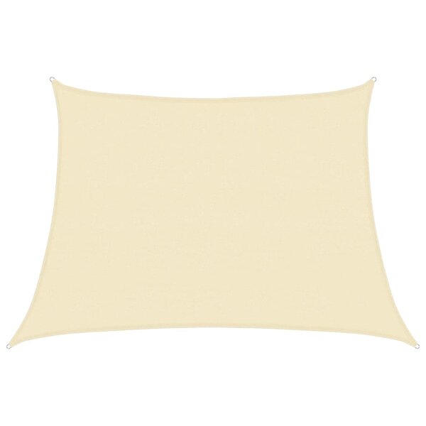 vidaXL Voile d'ombrage 160 g/m² Crème 4/5x3 m PEHD