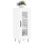vidaXL Buffet Blanc brillant 34 5x34x90 cm Bois d'ingénierie