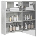 vidaXL Armoire Miroir de Salle de Bain Gris béton 33 x 11 5 x 50 cm