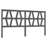 vidaXL Tête de lit Gris 206x4x100 cm Bois massif de pin