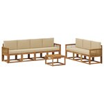 vidaXL Ensemble de canapés d'extérieur 8 pc Naturel et Beige Polyester