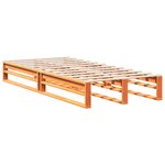 vidaXL Lit bibliothèque sans matelas cire marron 90x190 cm pin massif