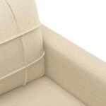 vidaXL Canapé à 3 places Crème 180 cm Tissu