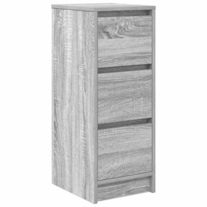 vidaXL Buffet sonoma gris 29 5x34x76 cm bois d'ingénierie
