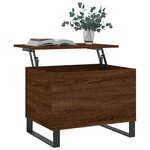 vidaXL Table basse Chêne marron 60x44 5x45 cm Bois d'ingénierie