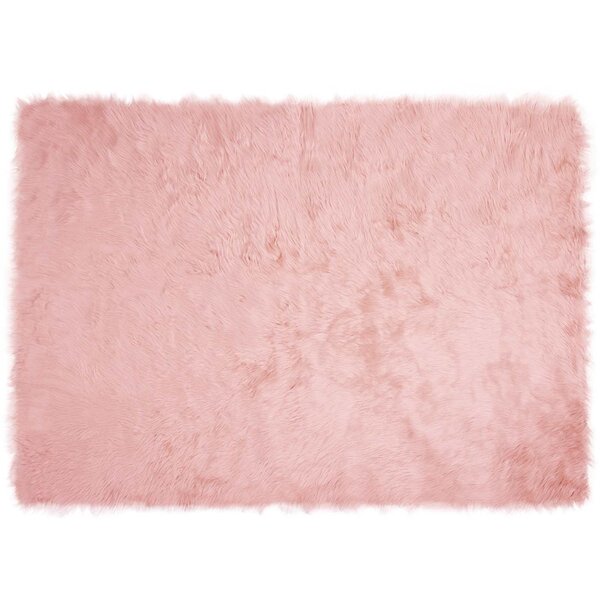 vidaXL Tapis en fausse Tafalla Rose 120 x 170 cm Polyester