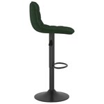 Vidaxl tabourets de bar 2 pcs vert foncé velours
