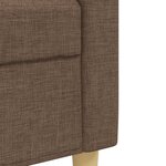 vidaXL Ensemble de canapés 3 Pièces marron tissu