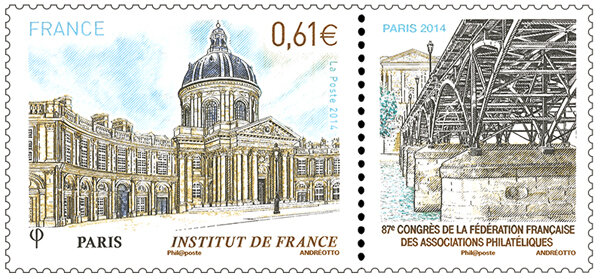 Timbre Paris Institut de France - 87e congrès FFAP