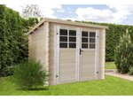 Abri de jardin bois - 5.66 m² - 2,38 x 2,38 m  - 28mm
