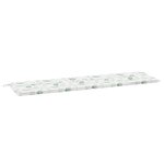 vidaXL Coussin de banc de jardin avec motif de feuilles - 180x50x4 cm  fabriqué en tissu Oxford