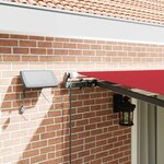 vidaXL Auvent Rétractable Rouge 450 × 350 cm tissu