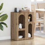 vidaXL Buffet Chêne artisanal 59 x 35 x 80 5 cm Bois d'ingénierie