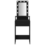 Coiffeuse vidaXL avec des lumières LED en chêne noir 50x41x140 cm