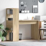 vidaXL Bureau Chêne sonoma 113 x 54 x 120 cm Bois d'ingénierie