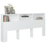 vidaXL Armoire de tête de lit Blanc 220x19x103 5 cm