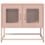 vidaXL Meuble TV rose 68x39x60 5 cm acier laminé à froid