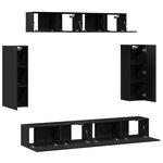 vidaXL Set de 6 meubles TV - Finition bois ancien