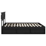 vidaXL Cadre de lit avec matelas Noir 200 x 200 cm Pin massif