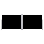 vidaXL Auvent latéral rétractable Noir 120 x 1000 cm