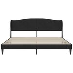 vidaXL Cadre de lit avec tête de lit Noir 200 x 200 cm Velours